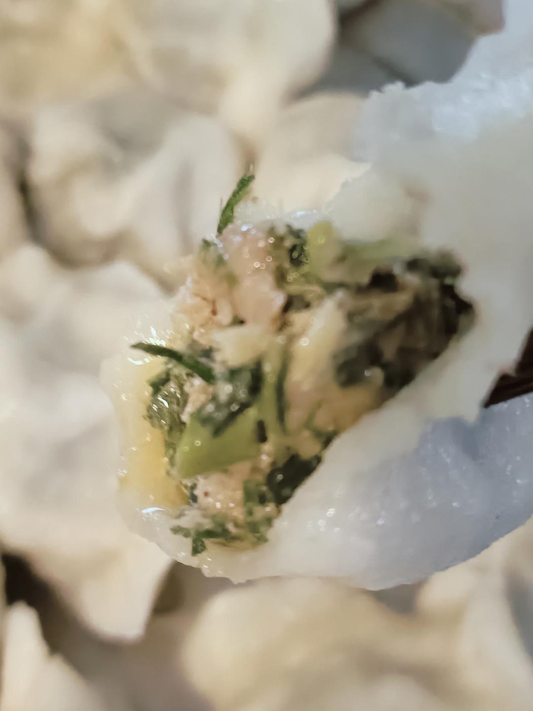 荠菜鸡蛋馅水饺的做法