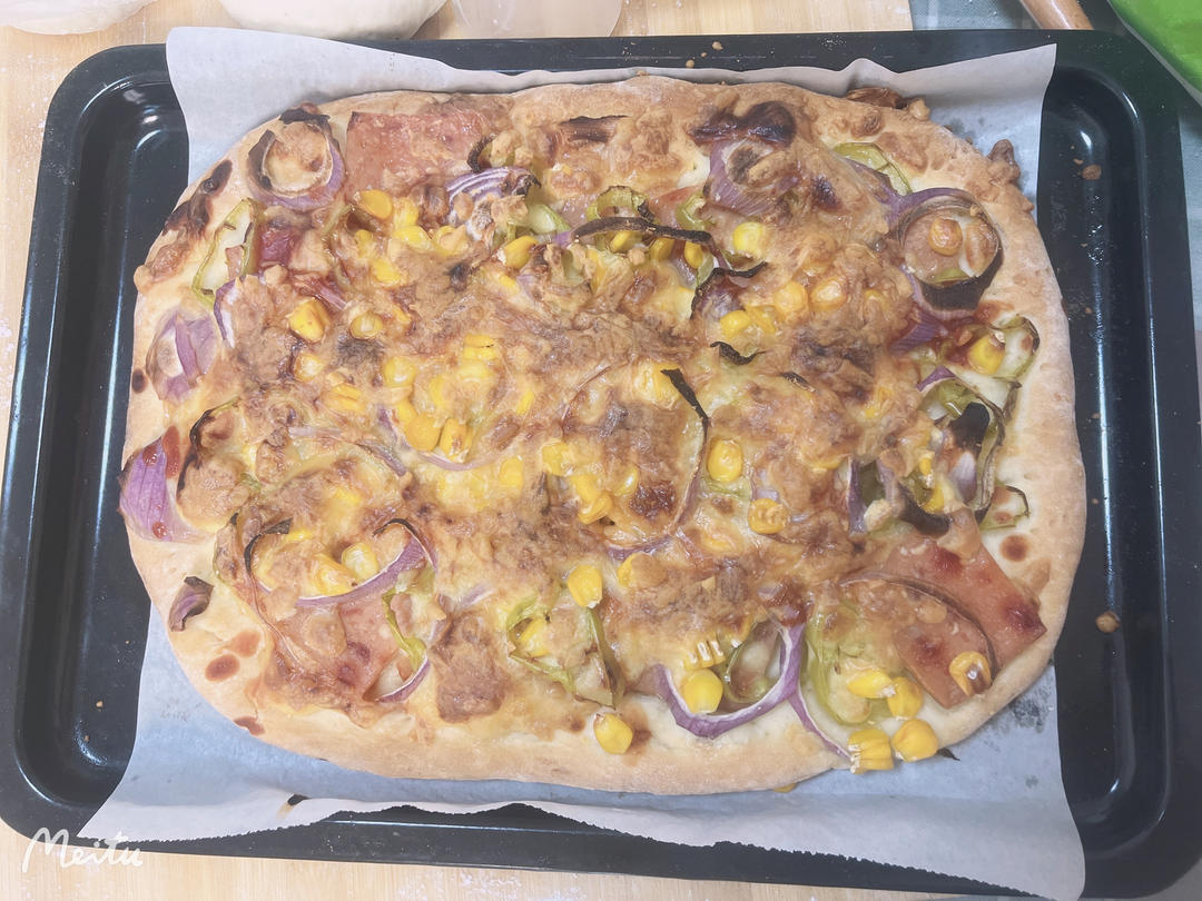 😋家庭版培根披萨🍕
