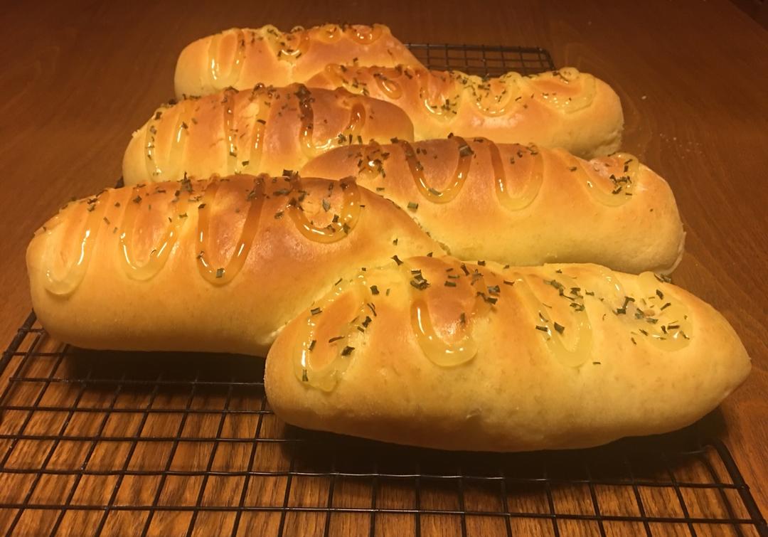 火腿肠早餐面包（一次发酵法）