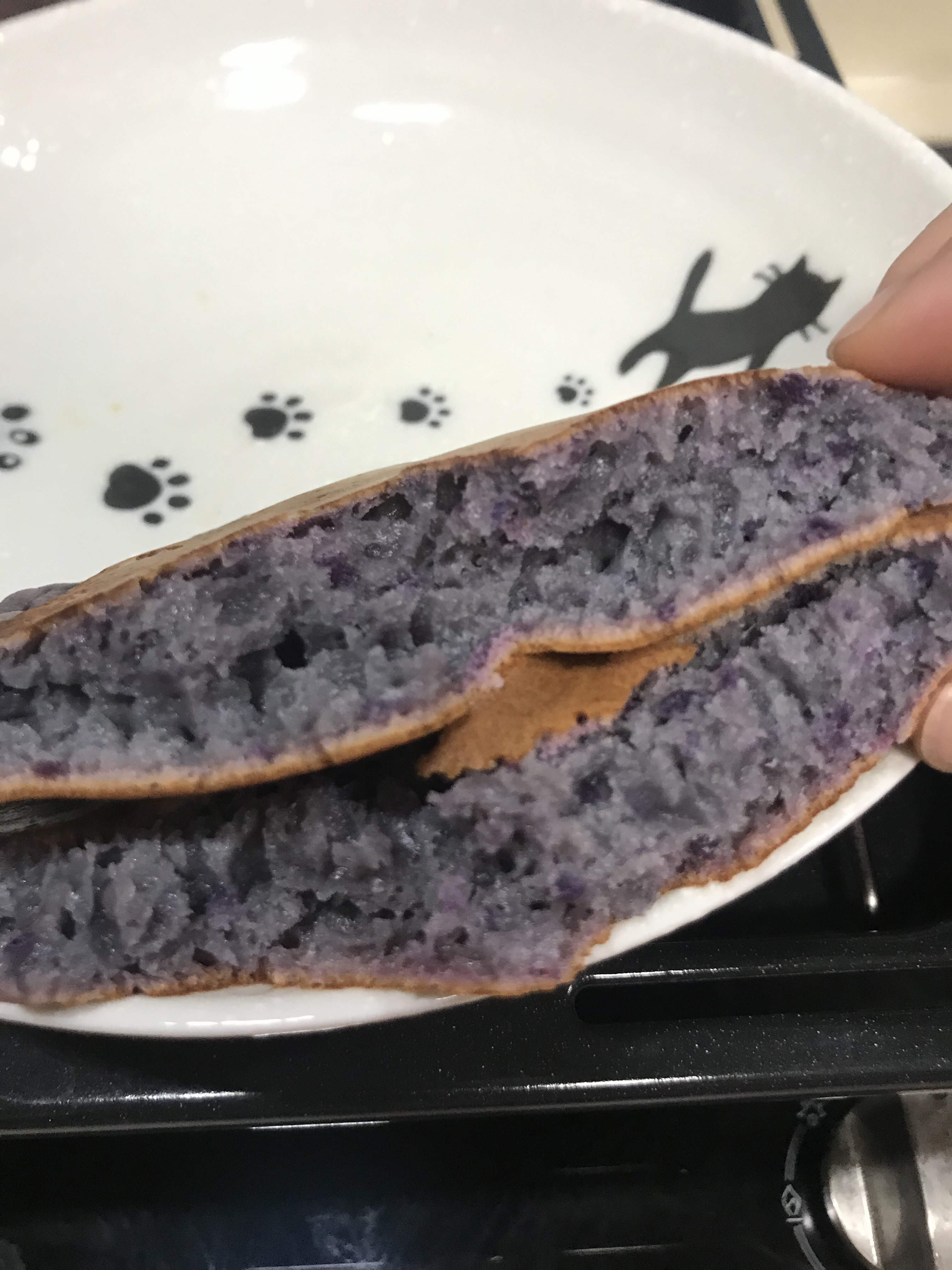 平底锅版紫薯华夫的做法