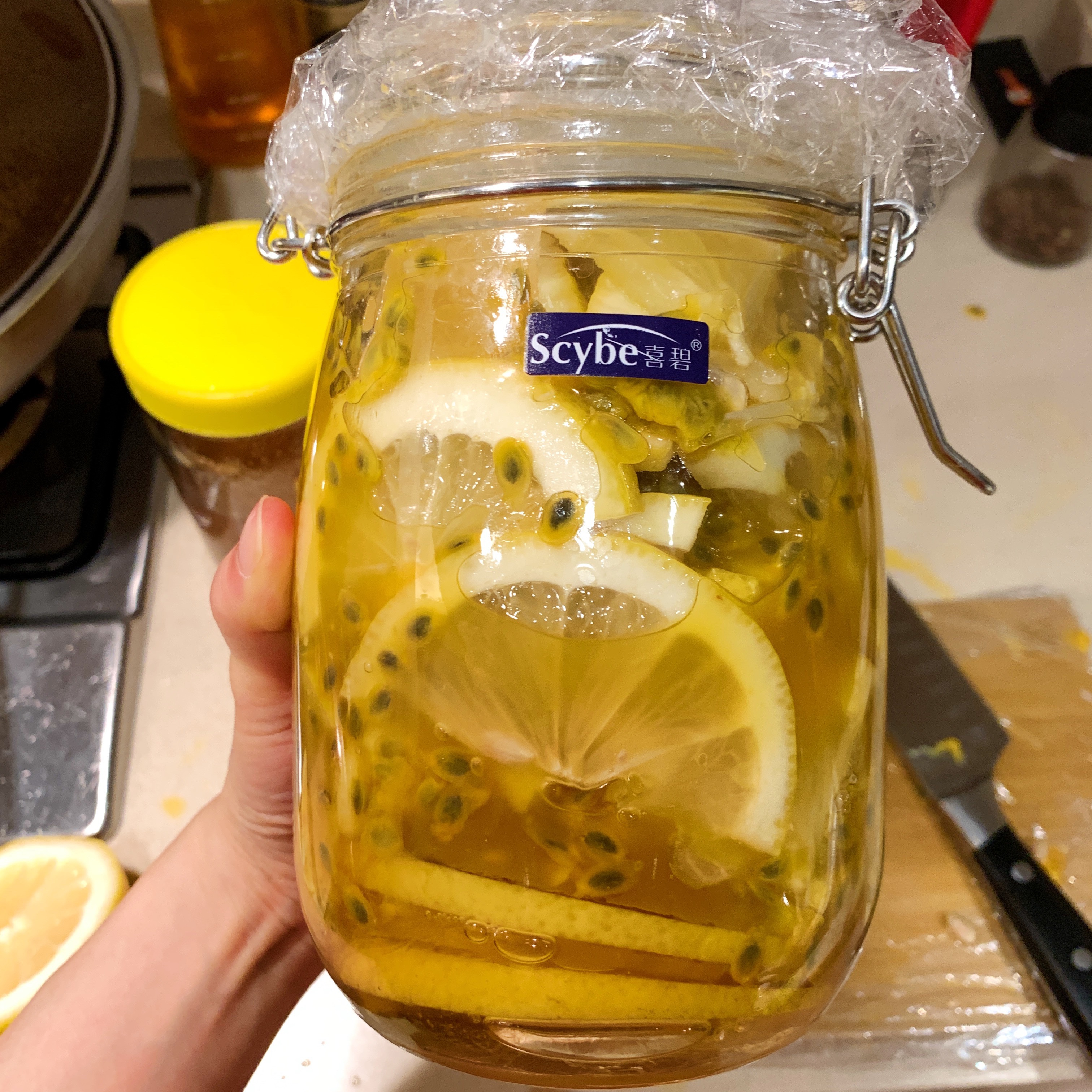 自制柠檬百香果汁的做法