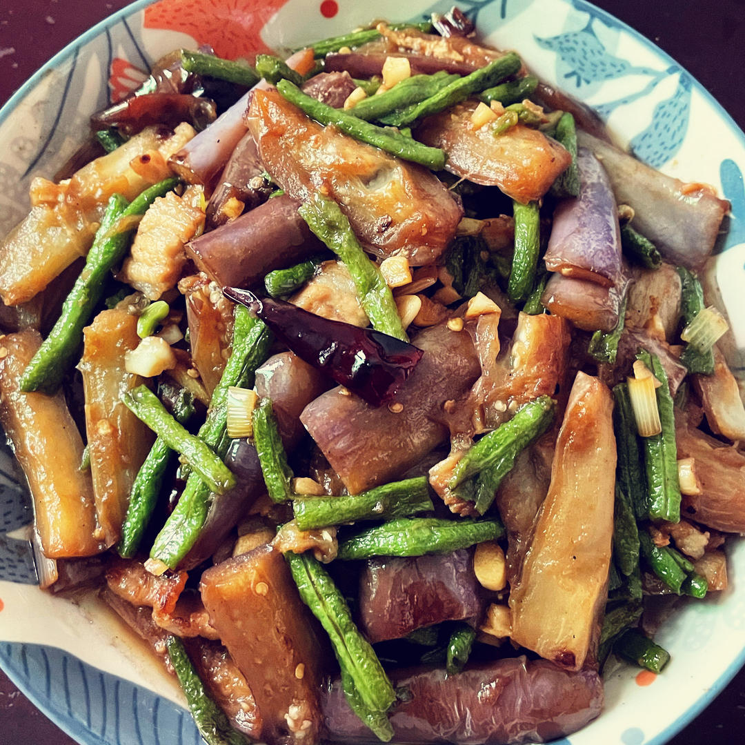 新手也零失败的茄子豆角，超下饭❗