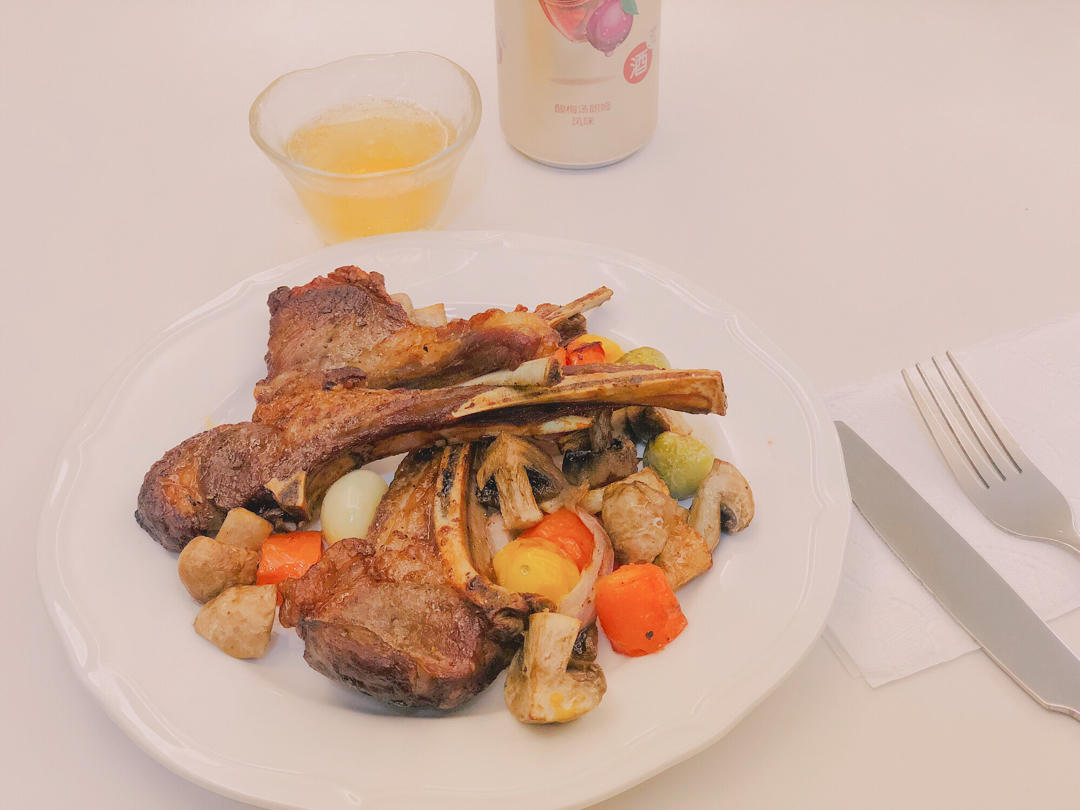 超简单 空气炸锅烤羊排