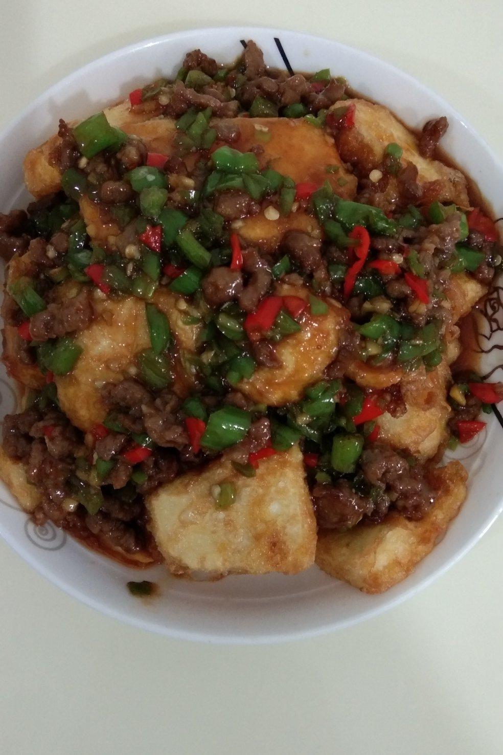 脆皮内酯豆腐