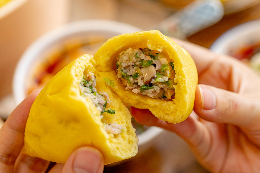 偷师网红早餐店！【黄金菜包】一次做好，半月不愁的做法