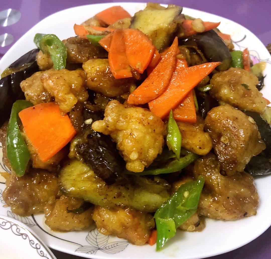 溜肉段烧茄子（东北硬菜呀哈哈）