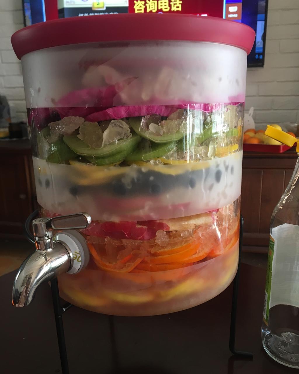 十月雪的外贸店做的自制混合水果酵素