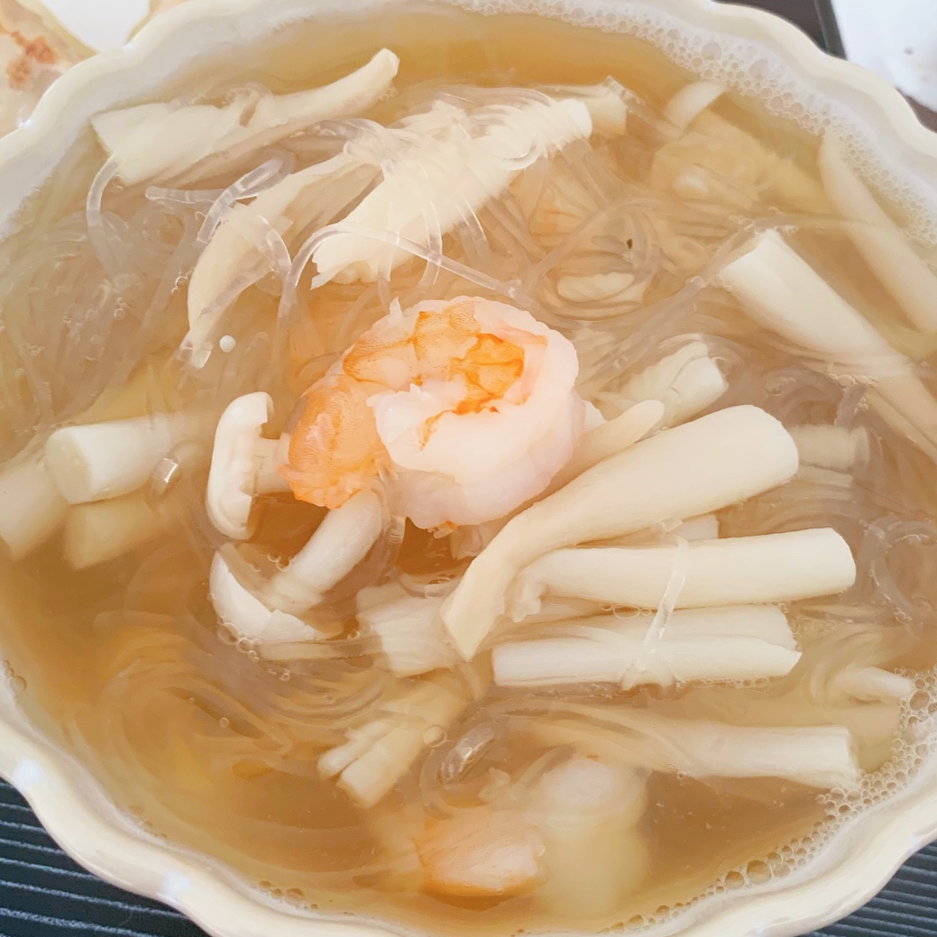 虾仁蘑菇粉丝汤 减脂必备晚餐 零厨艺版的做法