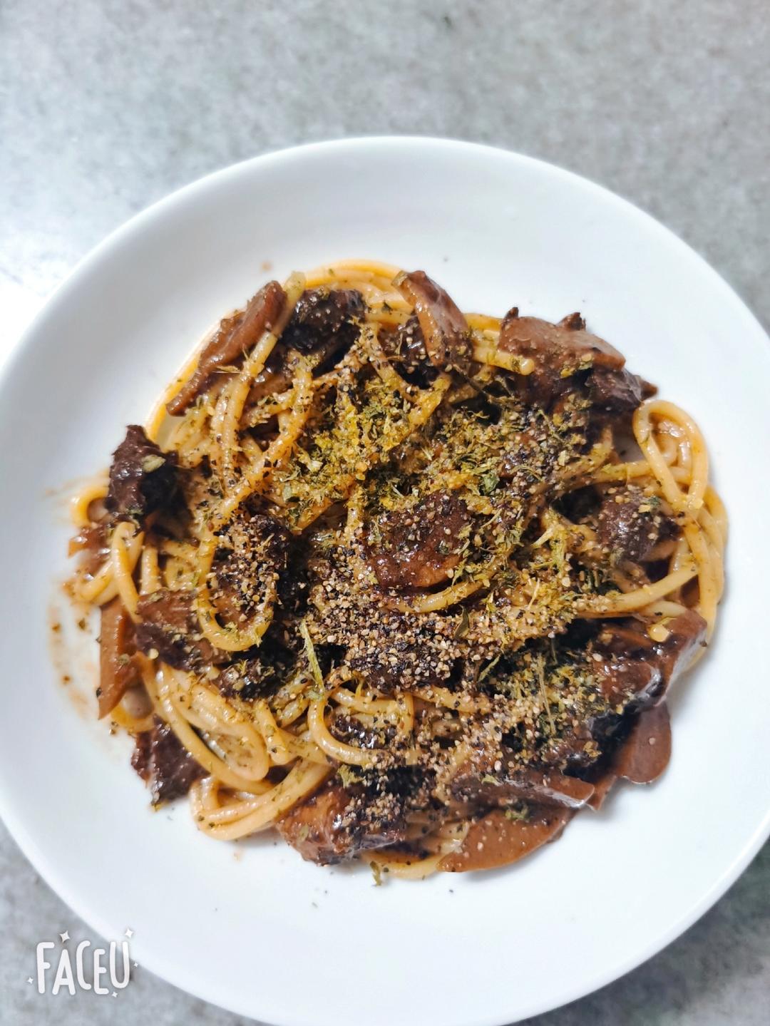 比餐厅好吃的黑椒牛柳意面🍝零失败简单教程