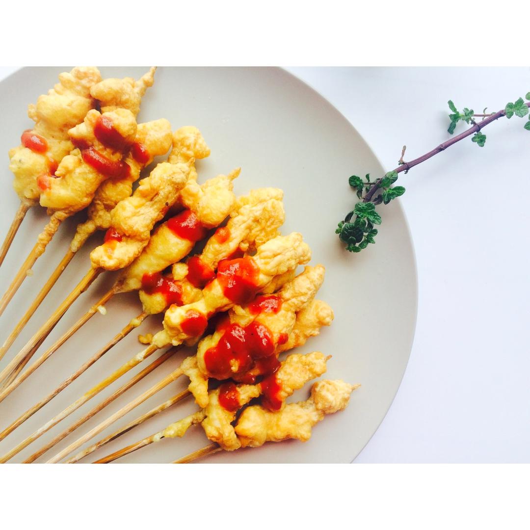 回忆中的挂糊小鸡肉串