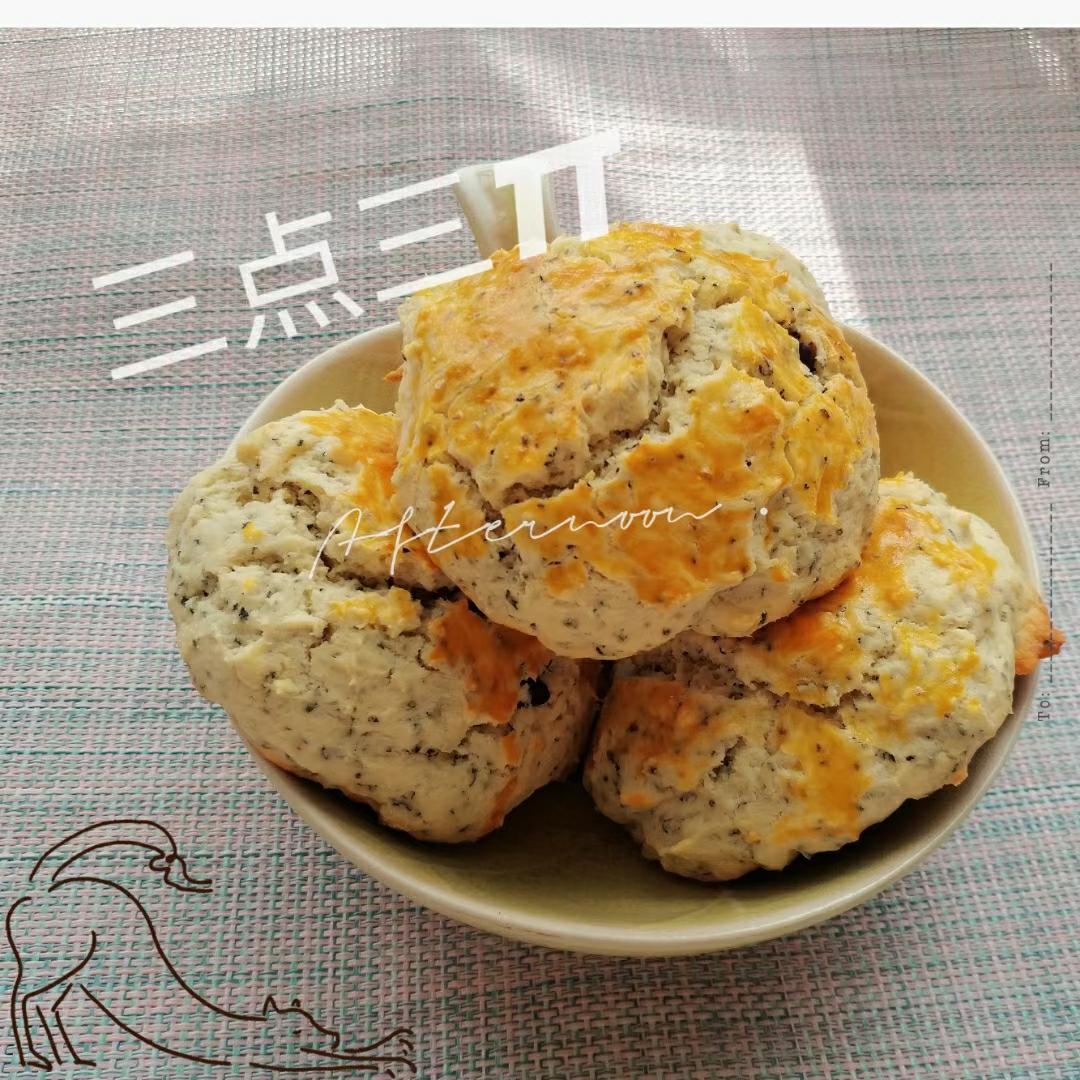 日式黑巧伯爵茶司康