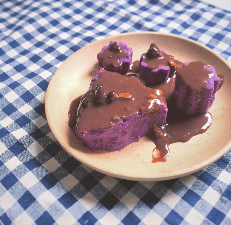 紫薯红豆糕～低卡美味小甜点
