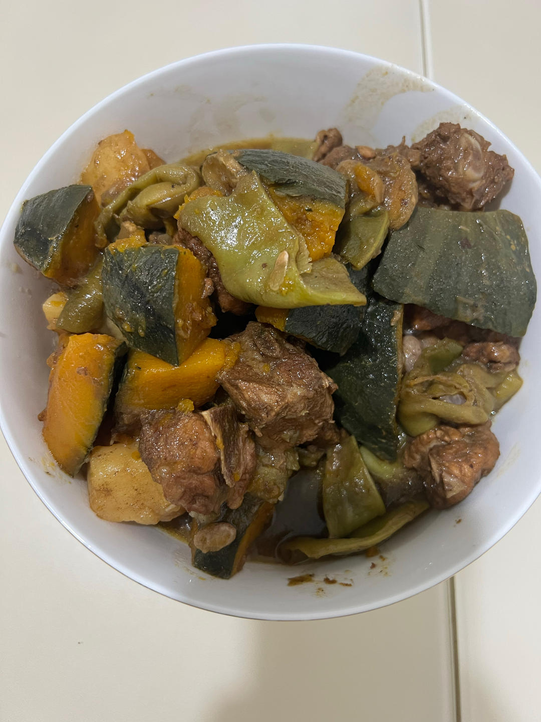 硬菜代表--排骨炖豆角土豆（豆角焖面胚子）