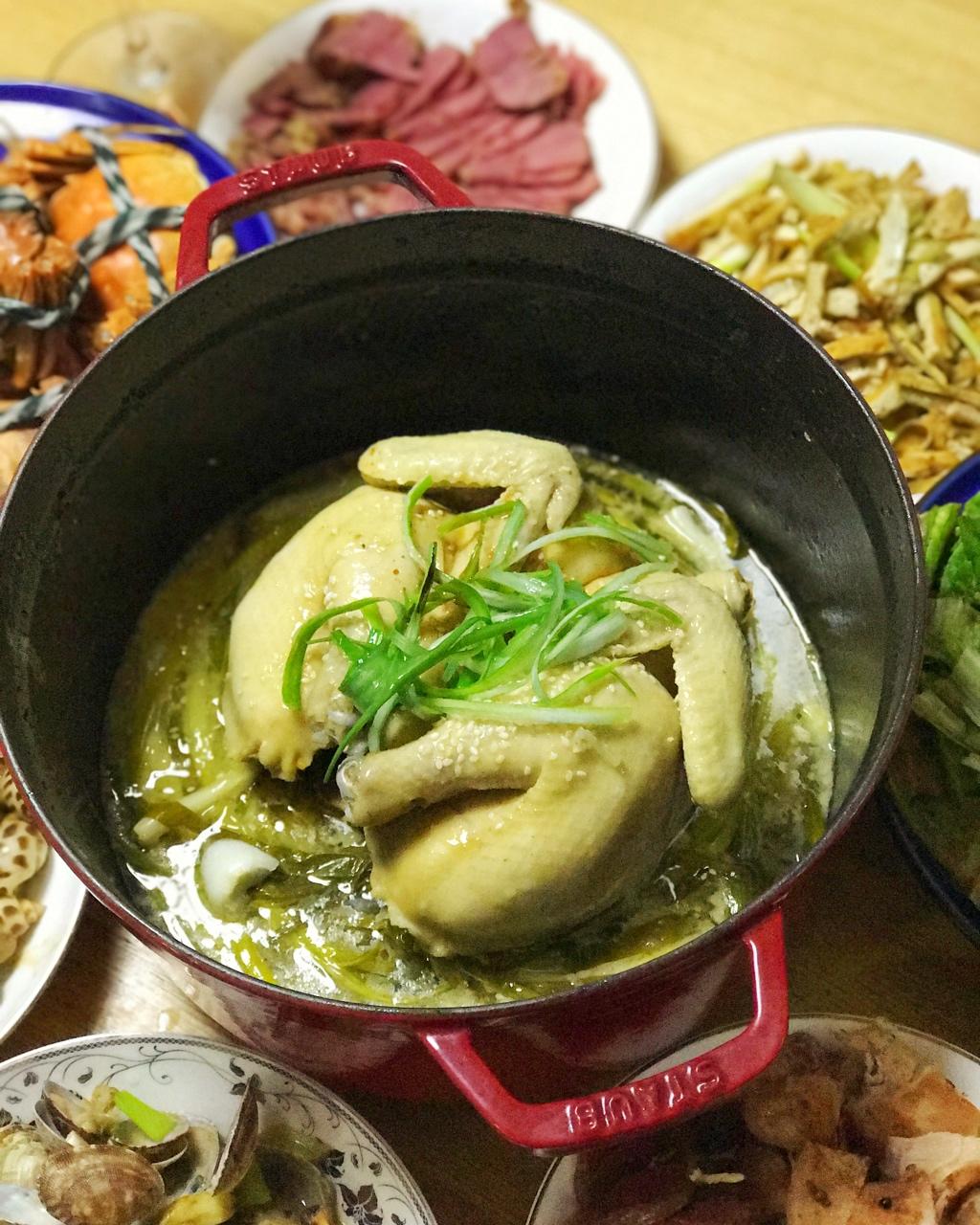 无水豉汁葱油鸡—Staub珐琅铸铁锅