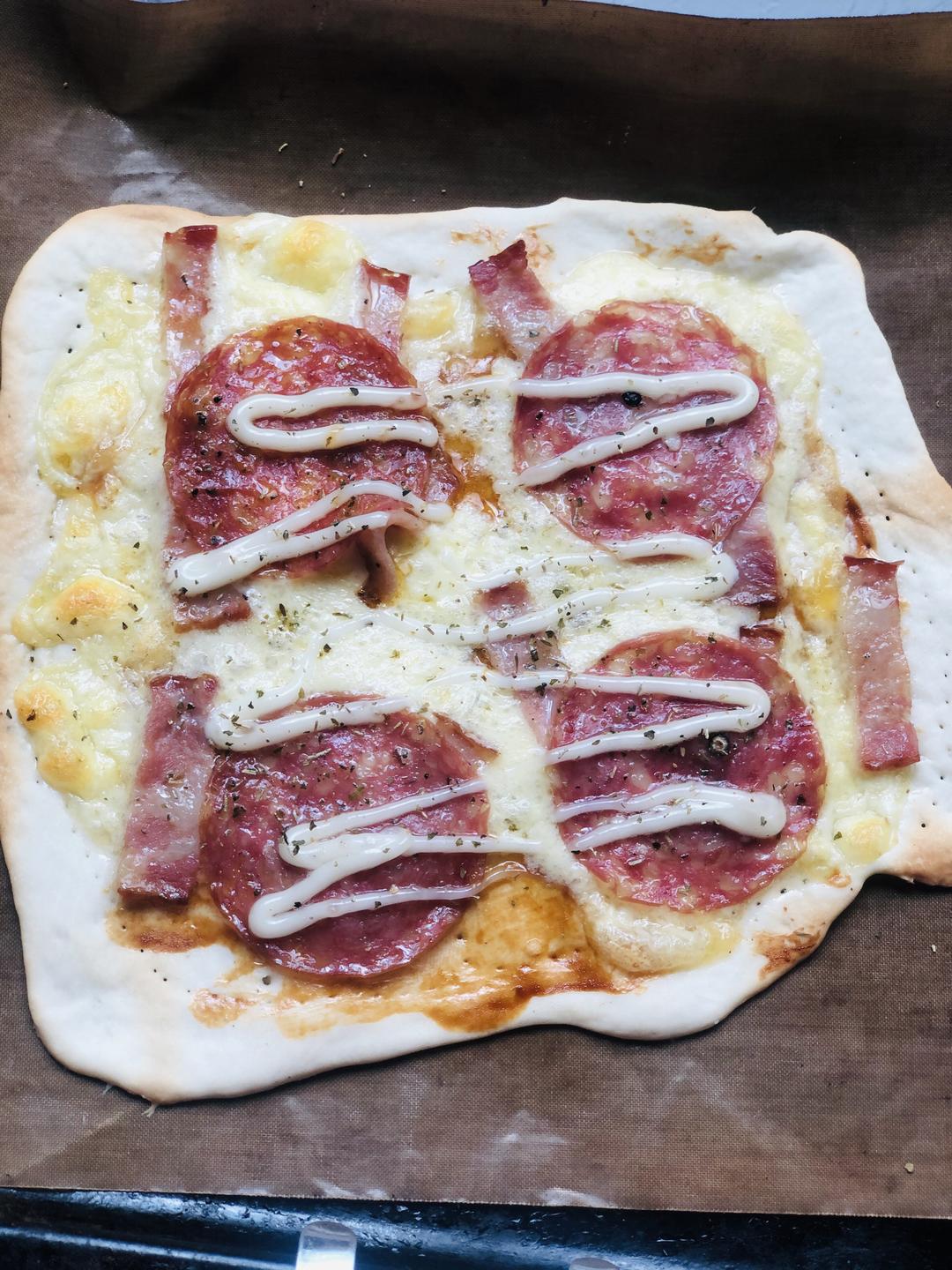 脆皮薄底披萨🍕的做法