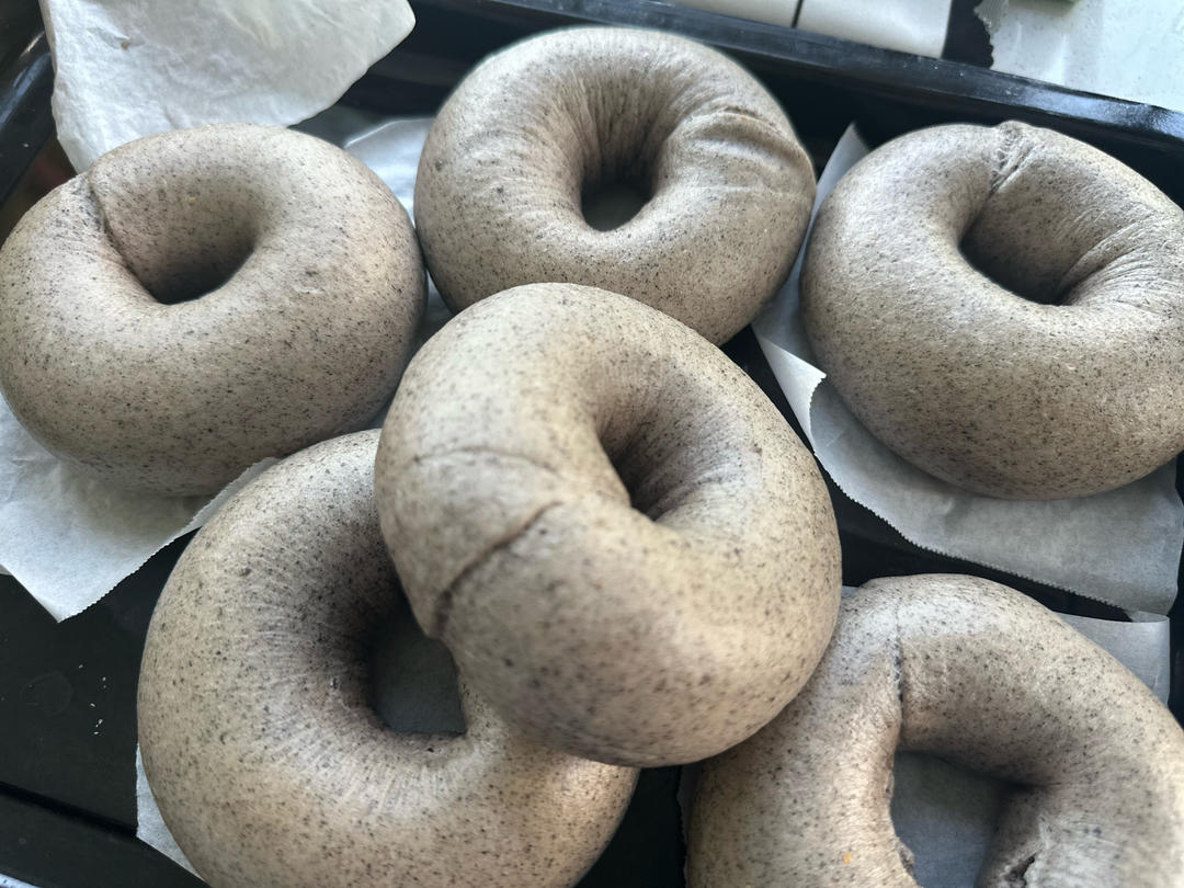 私藏🌟黑芝麻贝果🥯无油低糖低卡