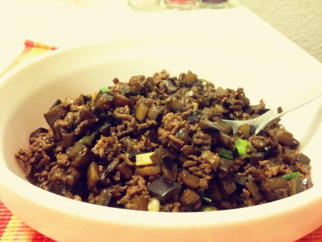 红烧肉末茄子