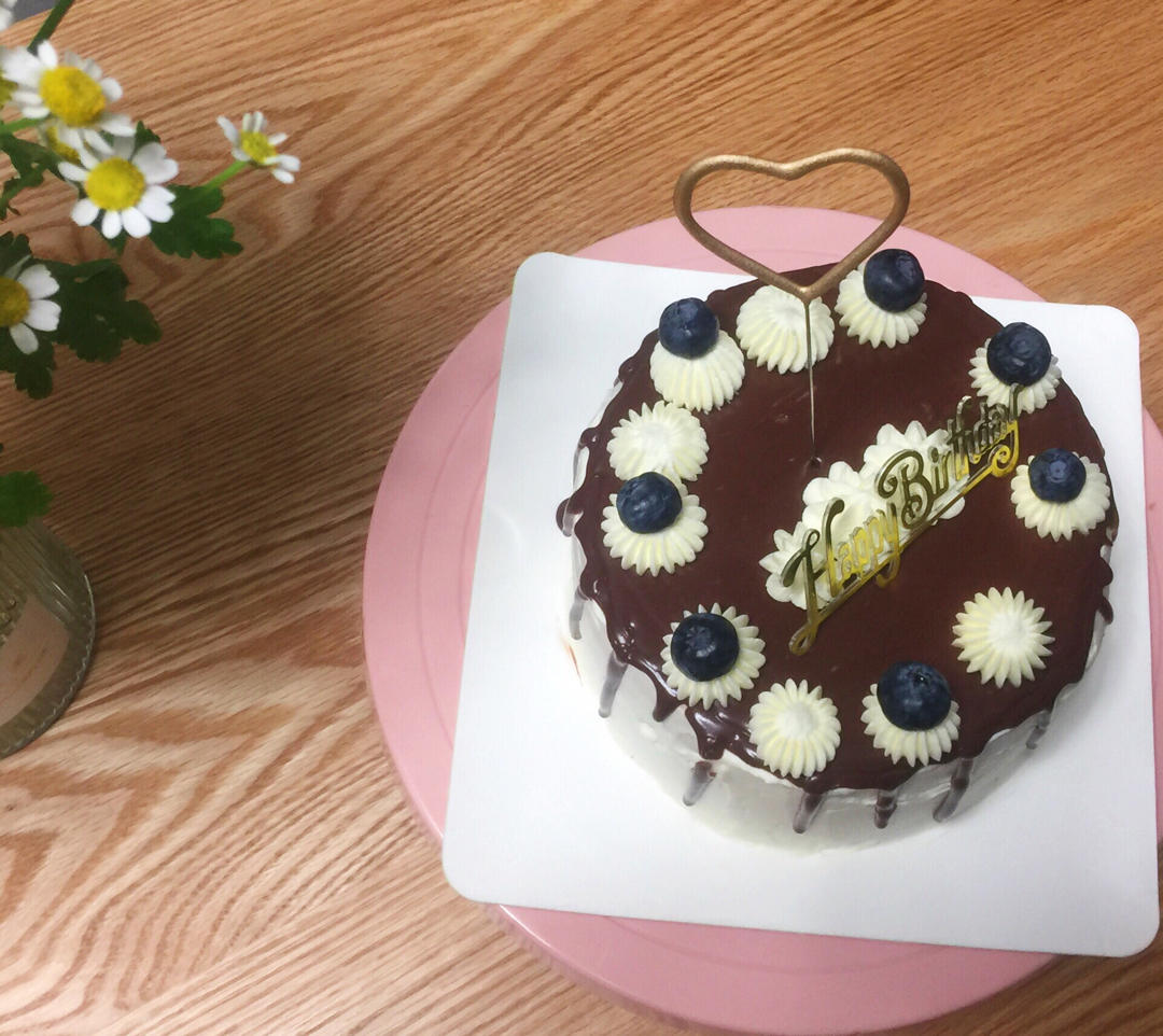 巧克力淋面格子蛋糕