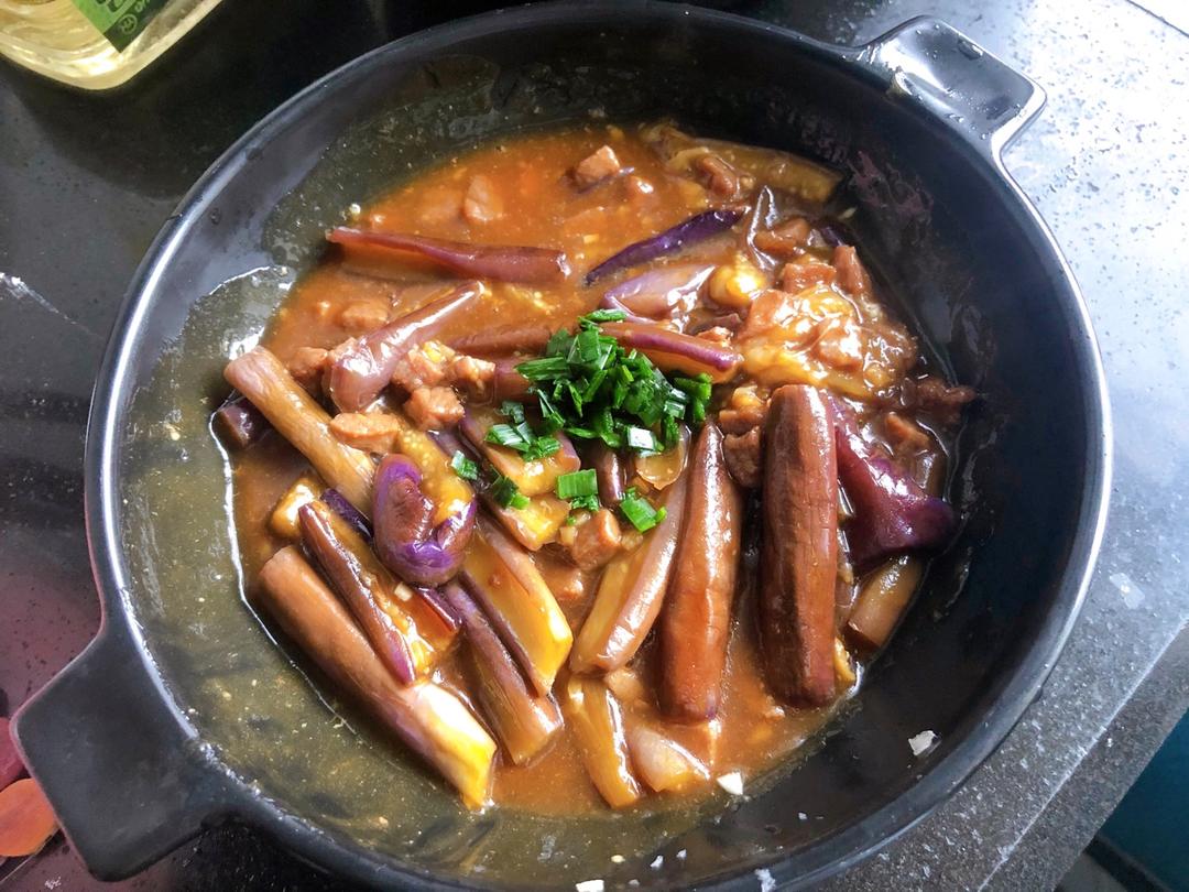 红烧肉沫茄子