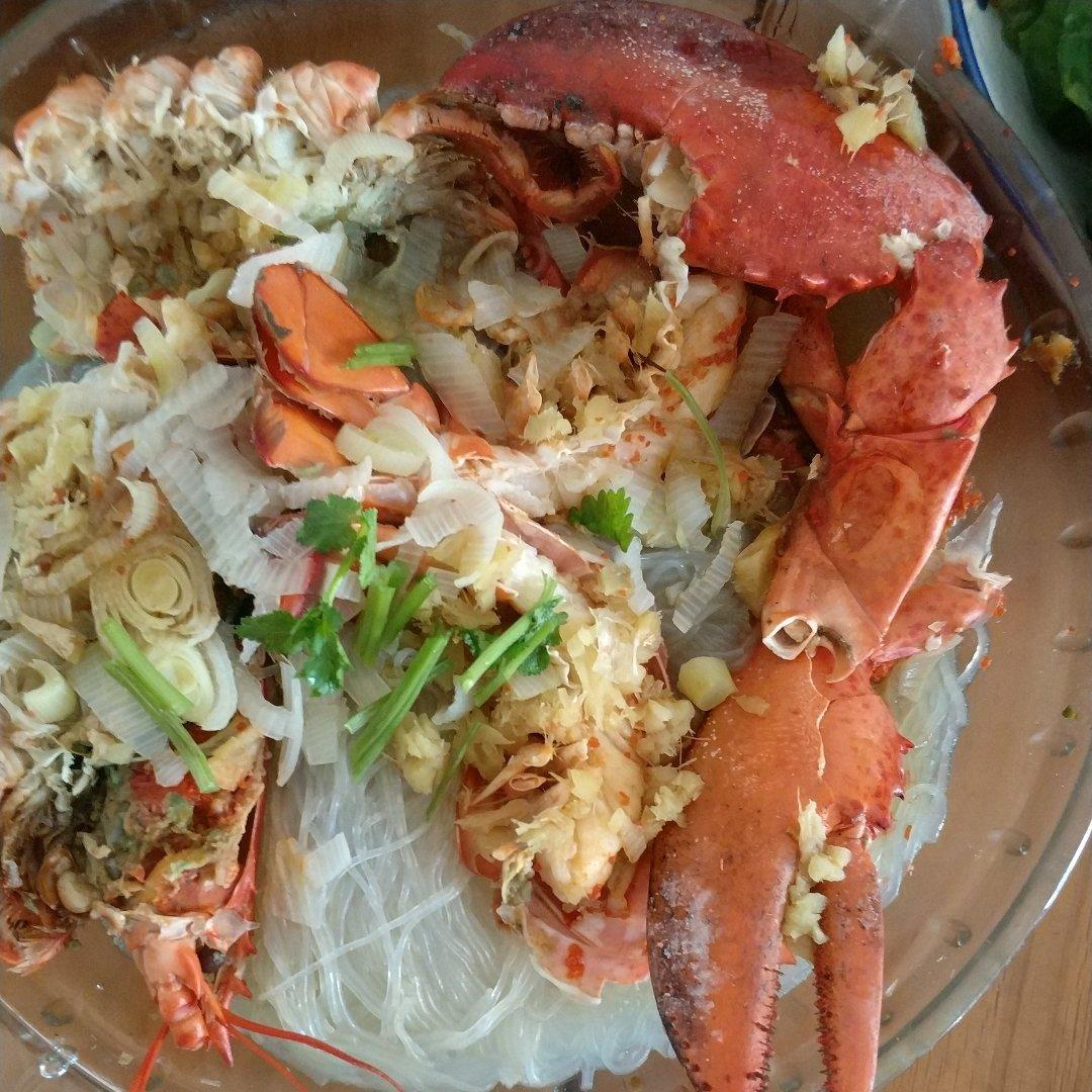 龙虾两吃 清蒸+煲粥