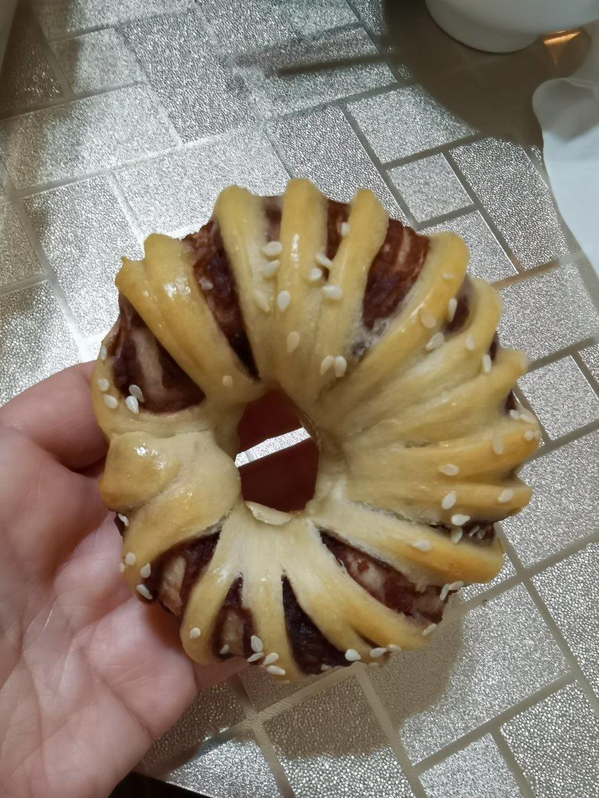 美味的豆沙面包卷（手揉版、手套膜）