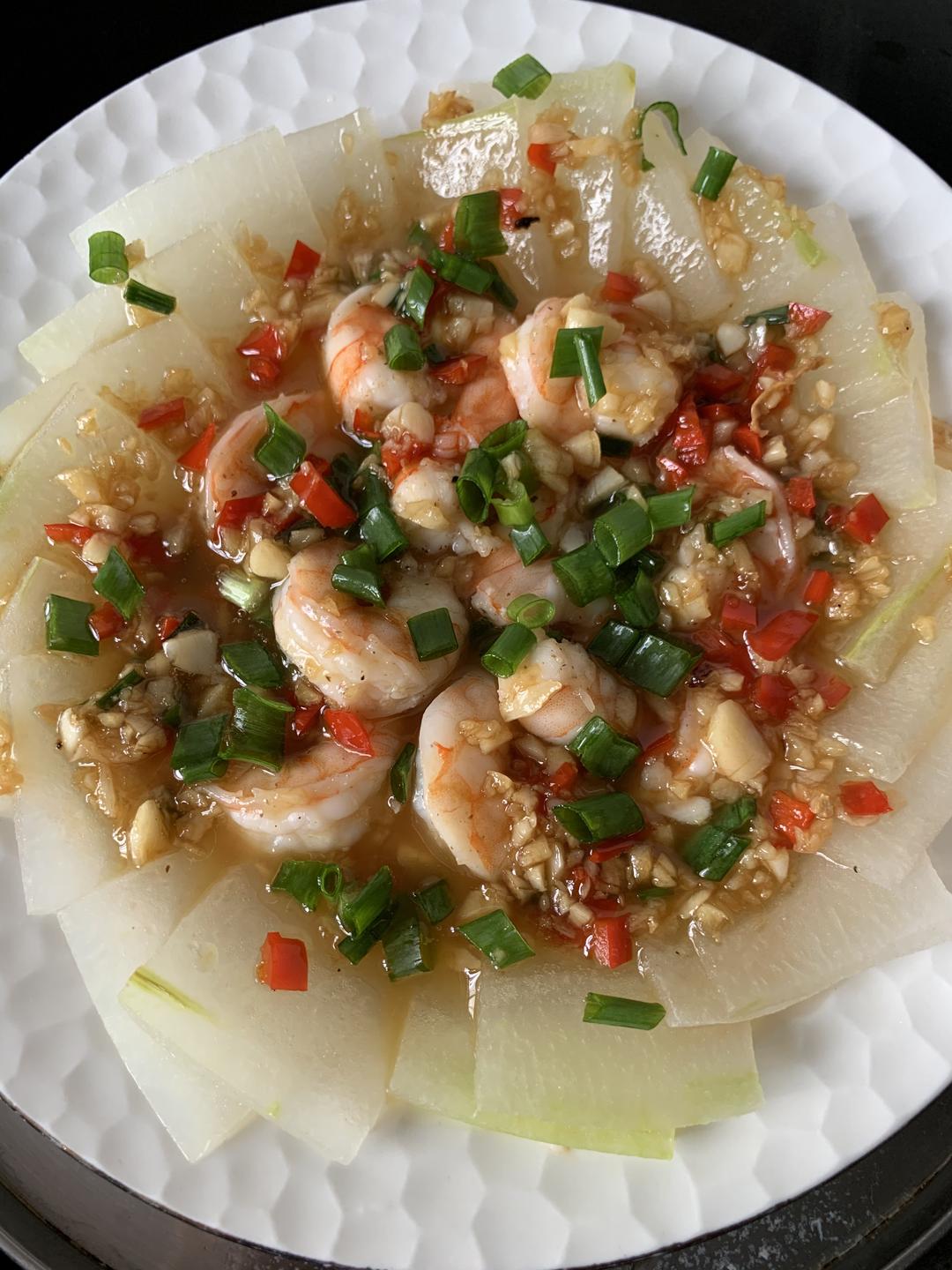 超好吃的虾仁蒸冬瓜的做法