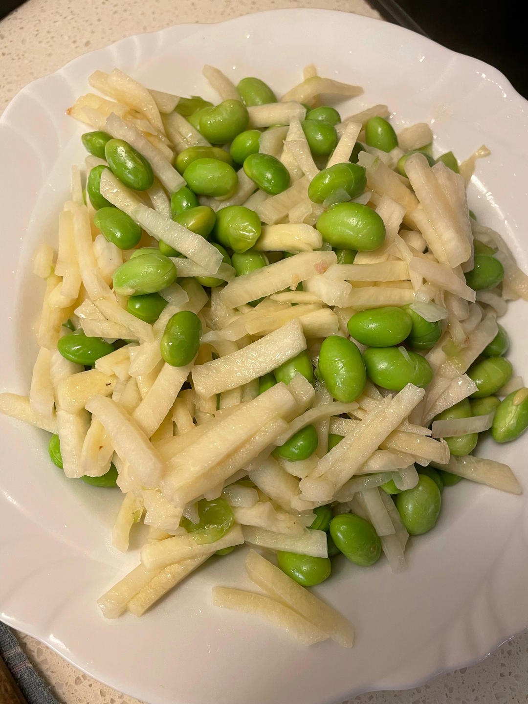 茭白炒毛豆