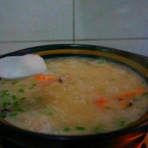 营养早餐—海鲜螃蟹粥的做法 步骤11