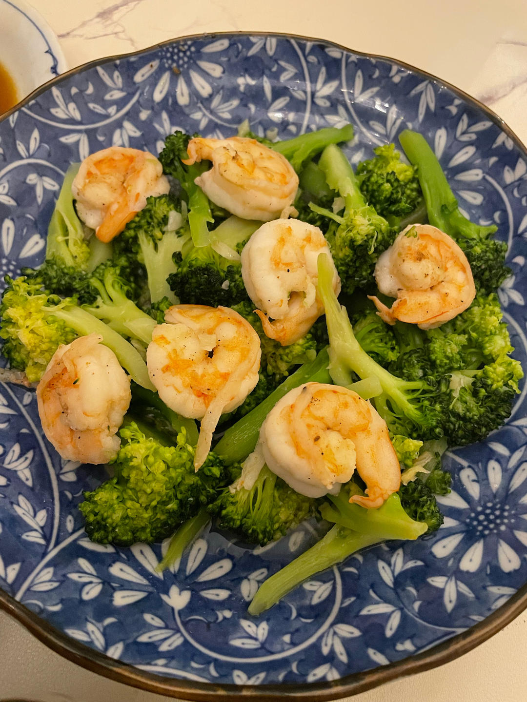 虾仁炒西兰花