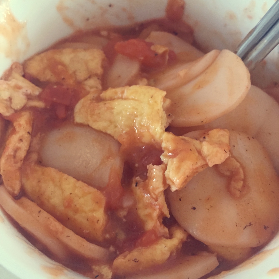 番茄鸡蛋煮年糕