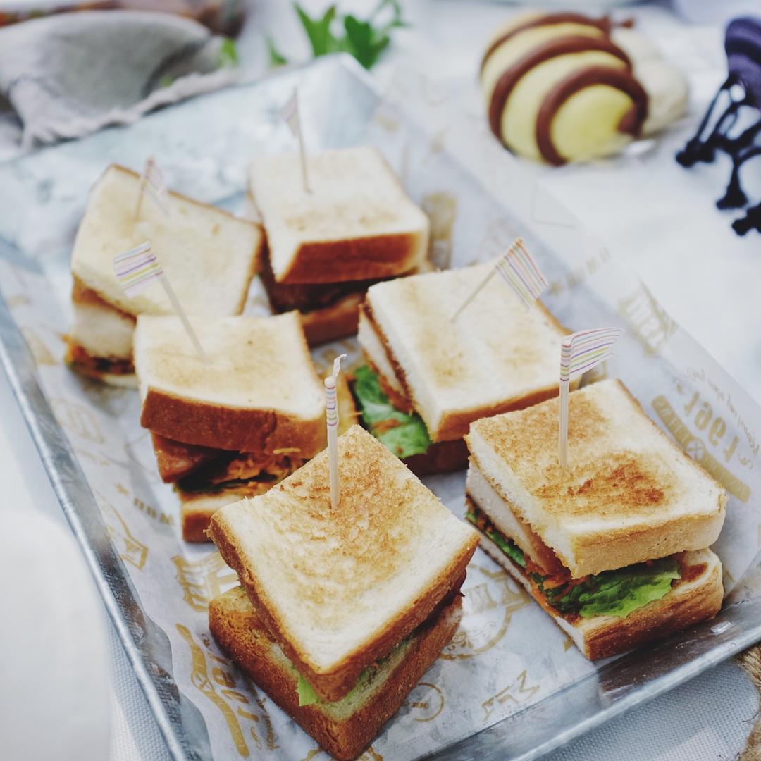 照烧鸡胸沼三明治~酸奶抹酱，低脂无负担