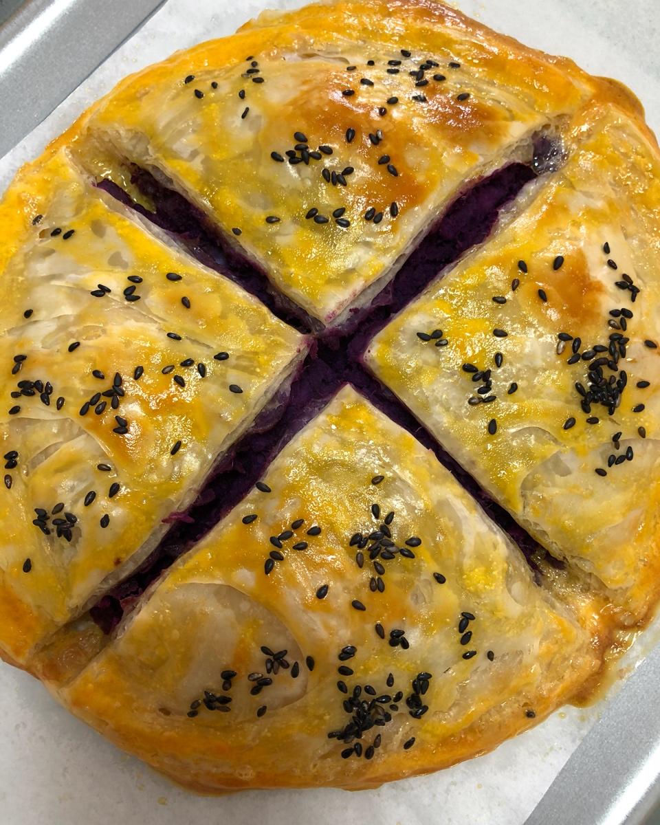 手抓饼紫薯肉松