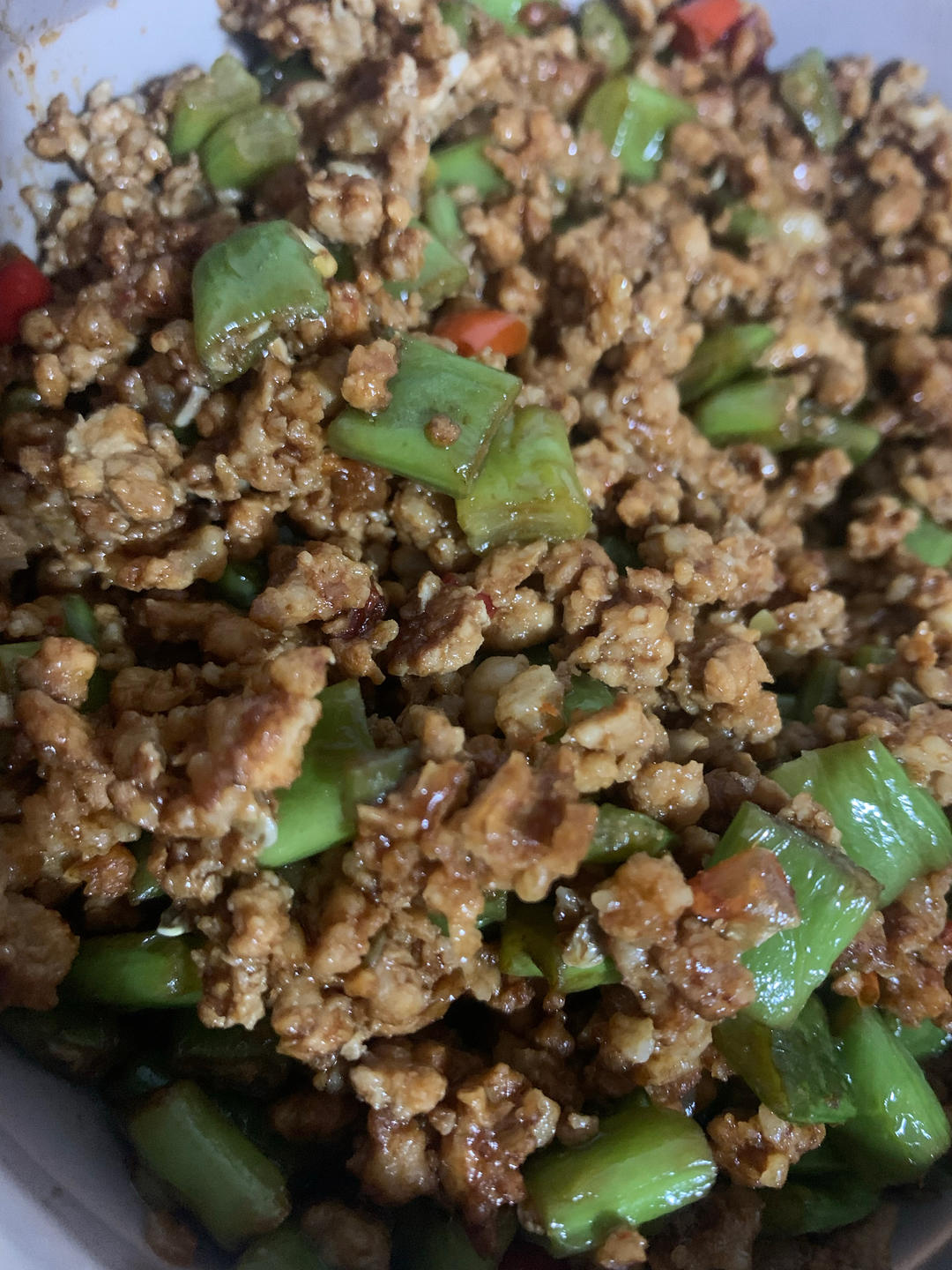 肉沫豆角下饭菜