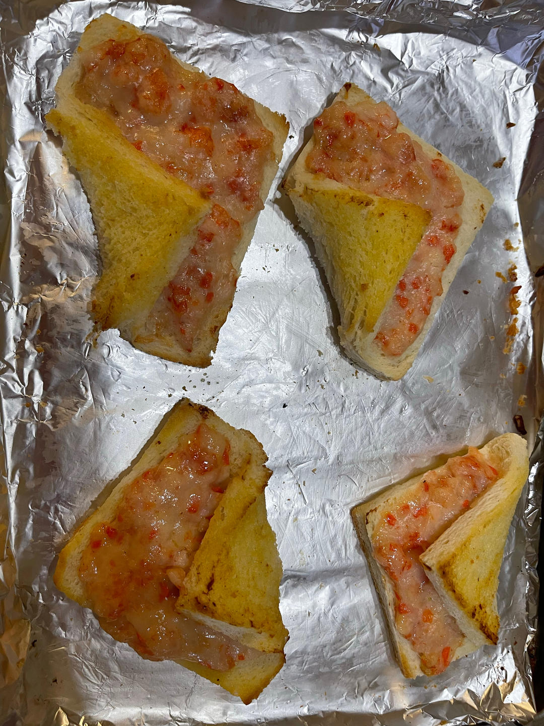 蒜香虾滑吐司