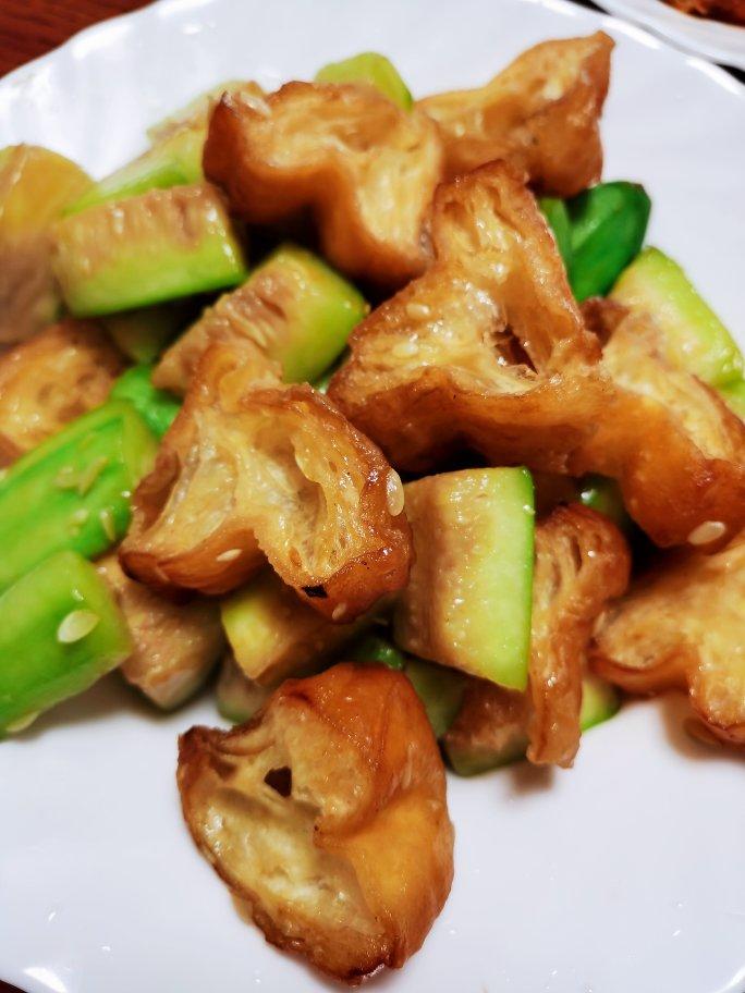 丝瓜炒油条