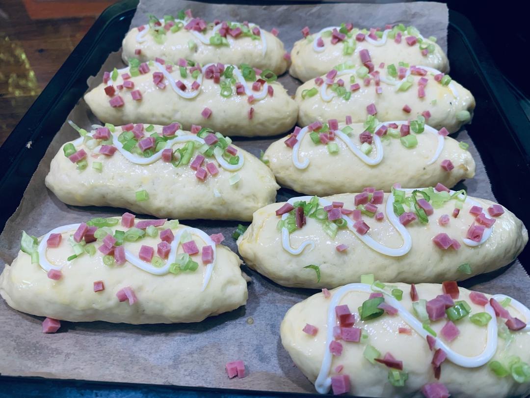 香葱火腿肉松面包