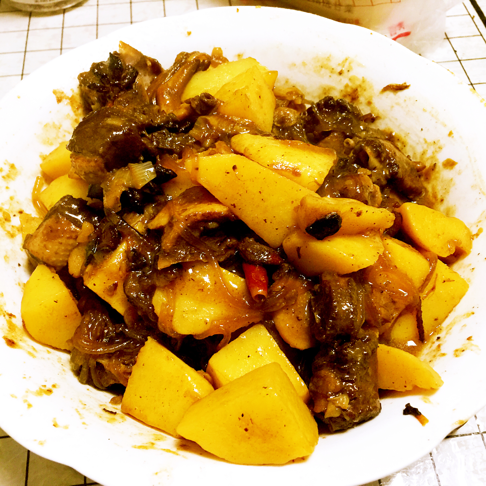 土豆焖鸭