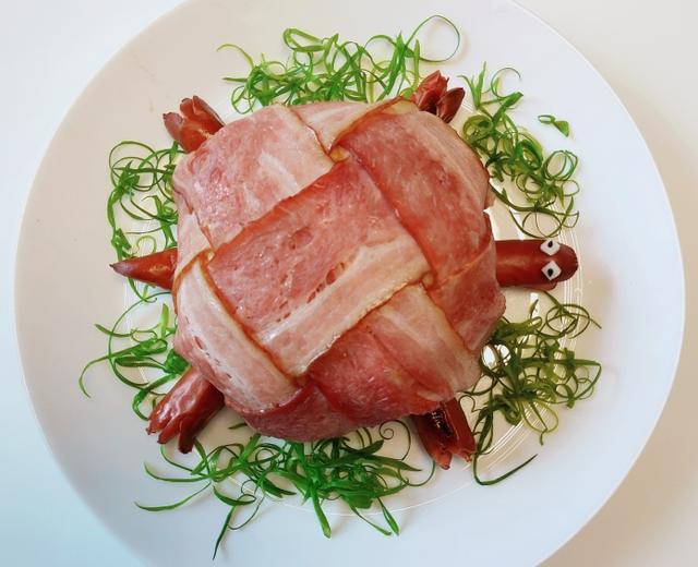 烤培根老(小)乌龟金银蛋炒饭的做法