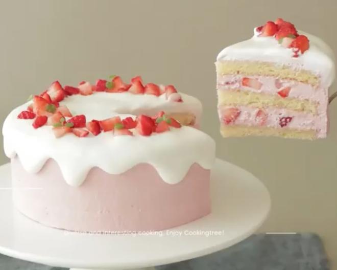 打卡烘焙·草莓蛋糕🍓的做法