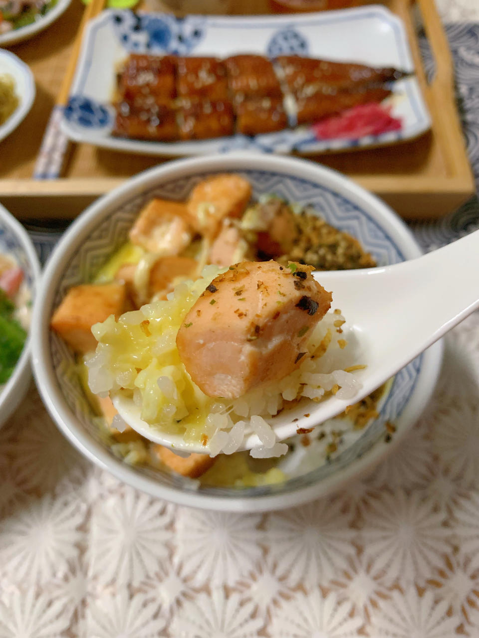 快手简单三文鱼丼