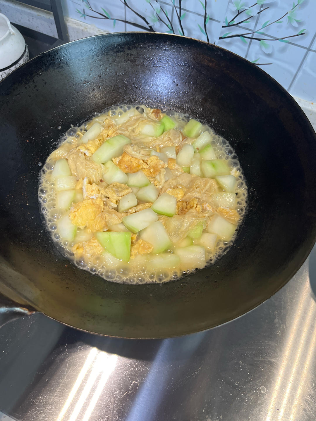 瓠子炒鸡蛋