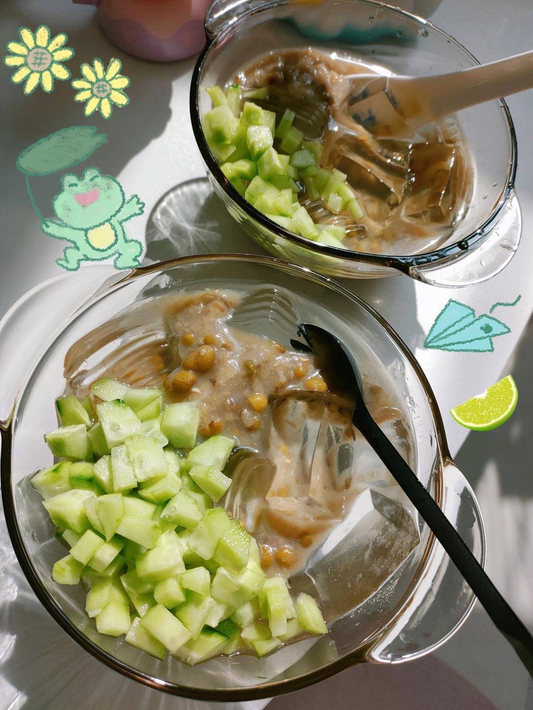 夏日低卡饮品～薄荷木莲冰爽牛奶燕麦脆