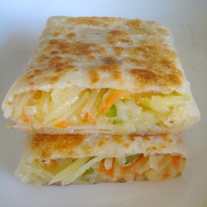 博博妈妈做的家常土豆丝卷饼