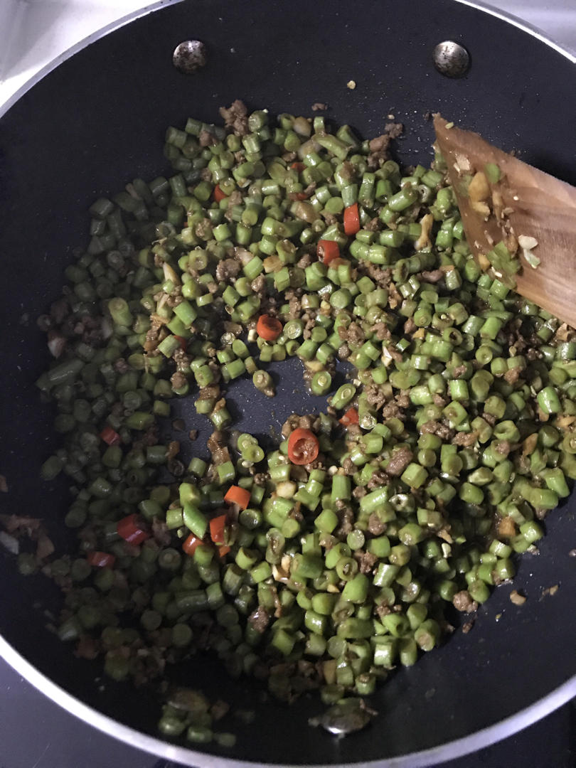辣炒肉末豆角