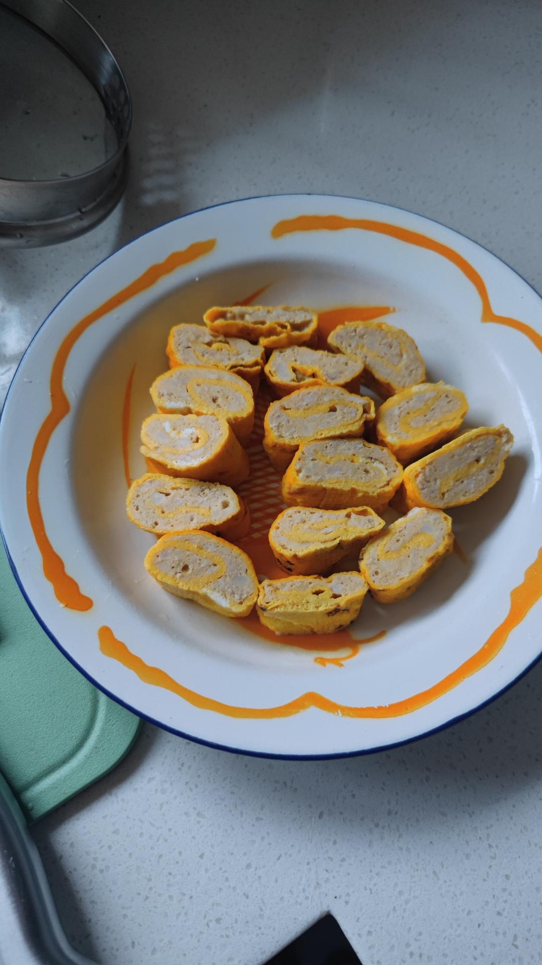 宝宝蛋皮肉卷  儿童肉蛋卷 婴幼儿鸡蛋肉卷《一岁以上宝宝辅食》卷尖 蒸鸡蛋皮卷肉午餐肉