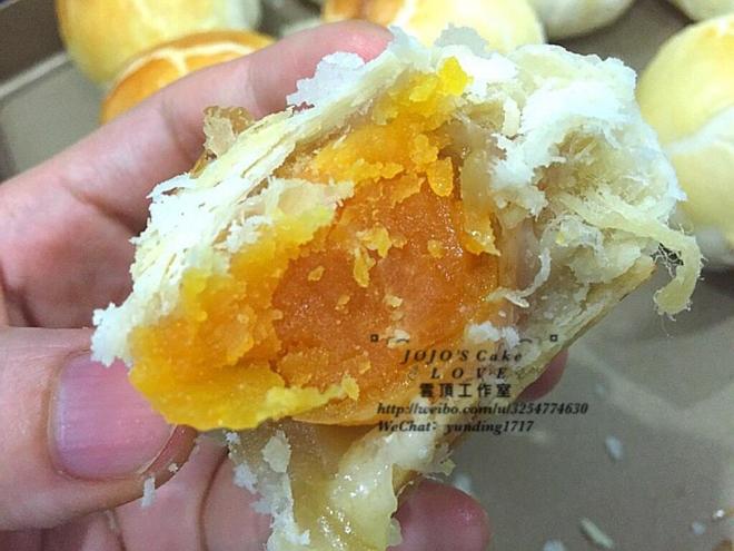 麻薯蛋黄酥（肉松素油版）的做法