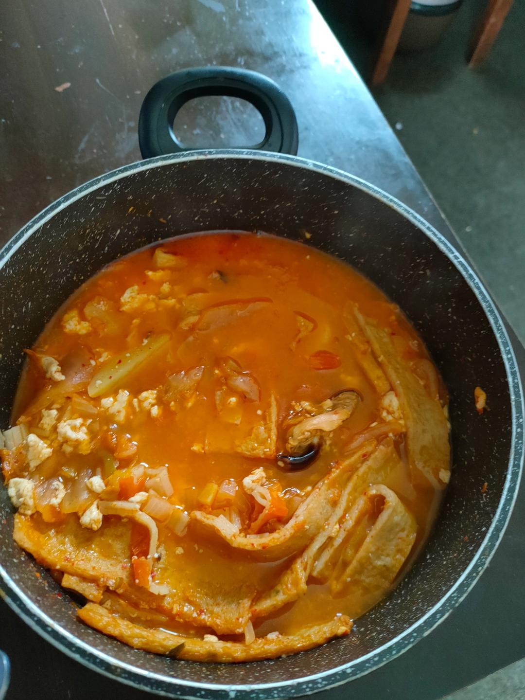 韩式辣海鲜豆腐汤