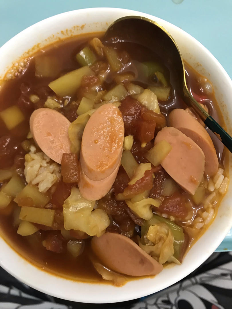 番茄土豆烩饭～超好吃的快手晚餐