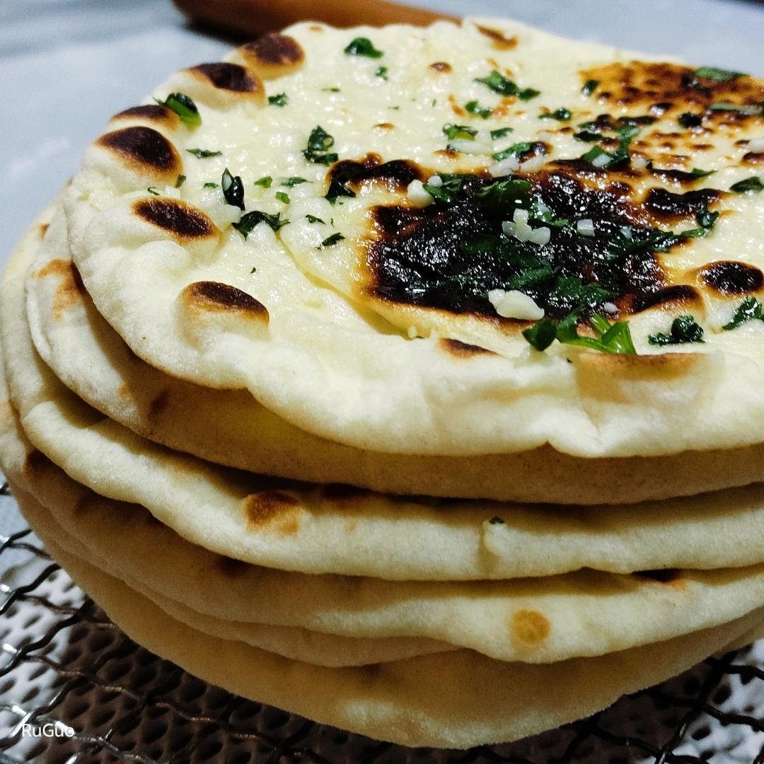 来自食帖的印度烤饼(原味+南瓜味)