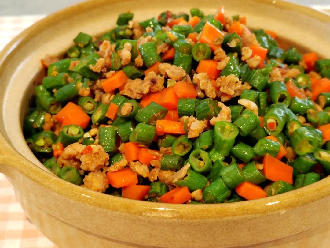 一道很费米饭的菜，肉沫豇豆